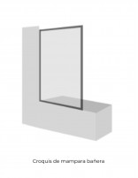 Mampara bañera blanca - 1 hoja abatible de Hispabaño