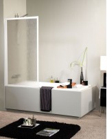 Mampara bañera blanca - 1 hoja abatible de Hispabaño