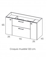 Conjunto de baño Verso Visobath croquis