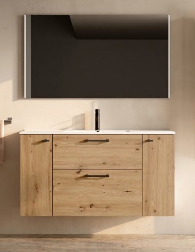 Conjunto de baño Verso Visobath - 1 puerta + 2 cajones + 1 puerta lavabo Flat