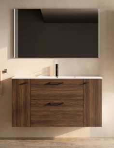 Conjunto de baño Verso Visobath - 1 puerta + 2 cajones + 1 puerta lavabo Flat 2