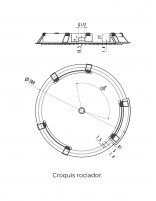 Rociador empotrado a techo - Croquis 1
