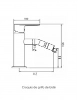 Grifo bidé latón cromado/níquel - FIORE de GME