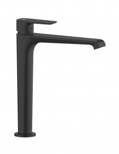 Grifo lavabo alto latón negro/titanio - FIORE de GME