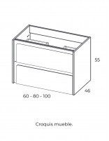 Mueble de baño Visobath Indico croquis