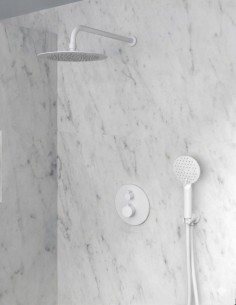 Ducha empotrada termostática blanco - Round de GME