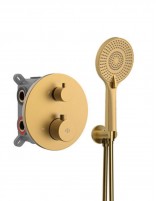 Ducha empotrada termostática oro - Round de GME