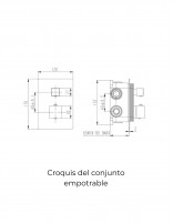 Ducha empotrada termostática cromo - Orion de GME