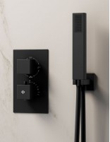 Ducha empotrada termostática negro - Orion de GME