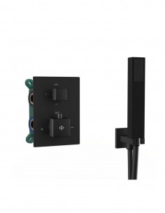 Ducha empotrada termostática negro - Orion de GME 2