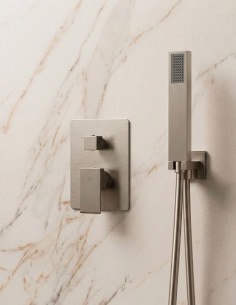 Ducha empotrada termostática níquel - Orion de GME