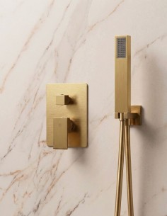 Ducha empotrada termostática oro - Orion de GME