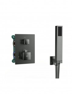 Ducha empotrada termostática titanio - Orion de GME 2