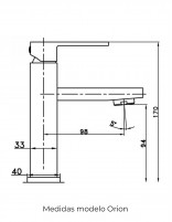 Grifo monomando oro para lavabo - Orion de GME