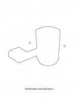 Vaso para baño croquis