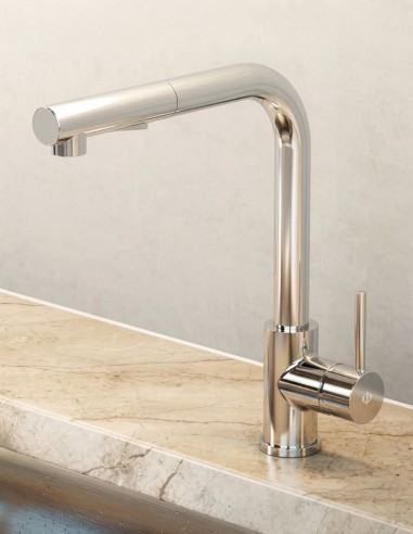 Grifo de cocina monomando extraíble - Silver de GME