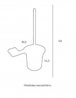 Escobillero de pared croquis