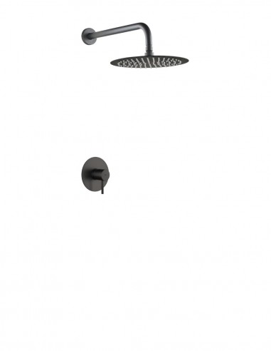 Set de ducha 1 vía black gun metal - MONZA de IMEX