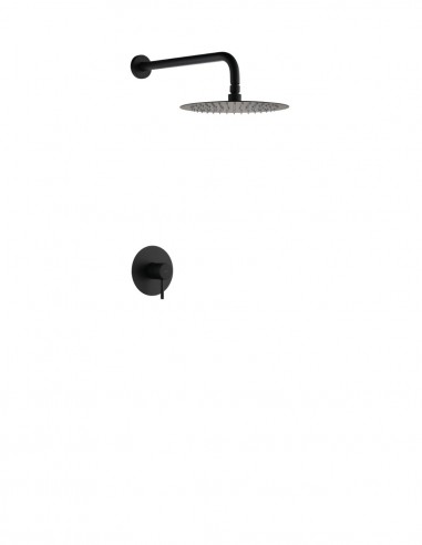 Set de ducha 1 vía negro - MONZA de IMEX