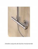 Conjunto barra de ducha monomando cromo - TOSCANA de IMEX