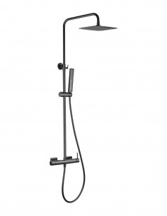 Conjunto barra de ducha monomando black gun metal - TOSCANA de IMEX