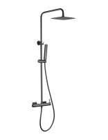 Conjunto barra de ducha monomando black gun metal - TOSCANA de IMEX