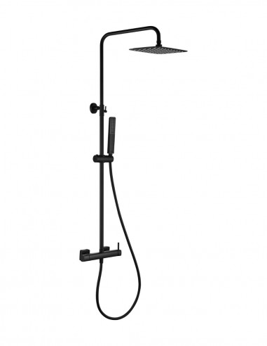 Conjunto barra de ducha monomando negro - TOSCANA de IMEX