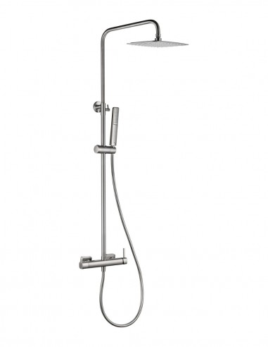 Conjunto barra de ducha monomando níquel - TOSCANA de IMEX