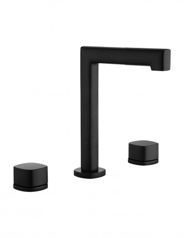 Grifo de lavabo sobre encimera negro - TOSCANA de IMEX