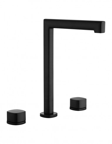 Grifo de lavabo alto sobre encimera negro - TOSCANA de IMEX