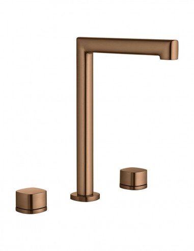 Grifo de lavabo alto sobre encimera oro rosa - TOSCANA de IMEX