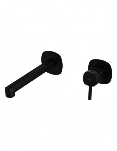 Monomando de lavabo empotrado negro - TOSCANA de IMEX