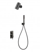 Conjunto ducha empotrado monomando - black gun metal TOSCANA de IMEX