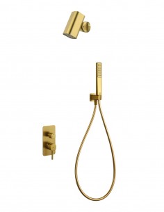 Conjunto ducha empotrado monomando - oro TOSCANA de IMEX