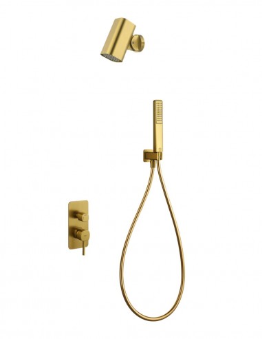 Conjunto ducha empotrado monomando - oro TOSCANA de IMEX