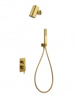 Conjunto ducha empotrado monomando - oro TOSCANA de IMEX