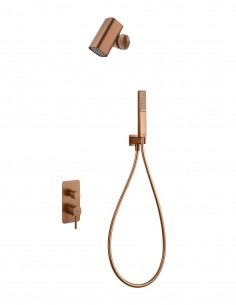 Conjunto ducha empotrado monomando - oro rosa TOSCANA de IMEX