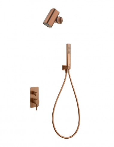 Conjunto ducha empotrado monomando - oro rosa TOSCANA de IMEX