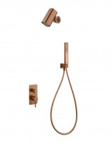 Conjunto ducha empotrado monomando - oro rosa TOSCANA de IMEX
