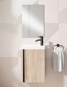 Conjunto mueble fondo reducido - 1 puerta lavabo incluido Nido de Visobath 2