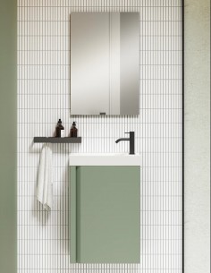 Conjunto mueble fondo reducido - 1 puerta lavabo incluido Nido de Visobath