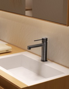 Grifo de lavabo monomando - black gun metal FIRENZE de IMEX 2