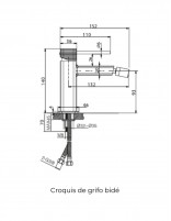 Grifo de bidé monomando - cromo FIRENZE de IMEX