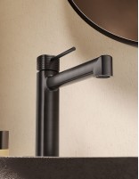 Grifo de lavabo alto monomando - black gun metal FIRENZE de IMEX