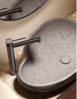 Grifo de lavabo alto monomando - black gun metal FIRENZE de IMEX