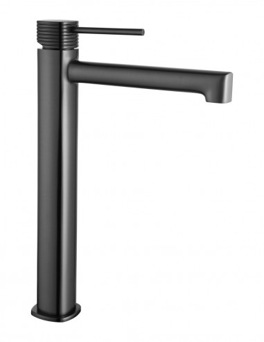 Grifo de lavabo alto monomando - black gun metal FIRENZE de IMEX