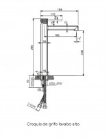 Grifo de lavabo alto monomando - negro FIRENZE de IMEX