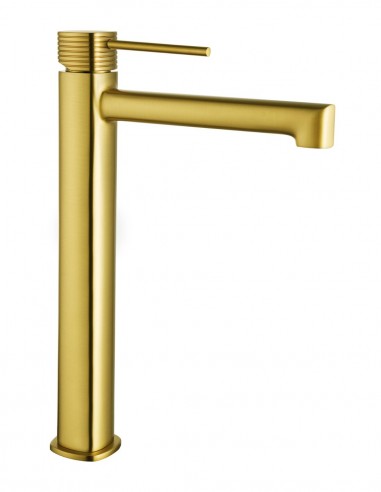 Grifo de lavabo alto monomando - oro cepillado FIRENZE de IMEX
