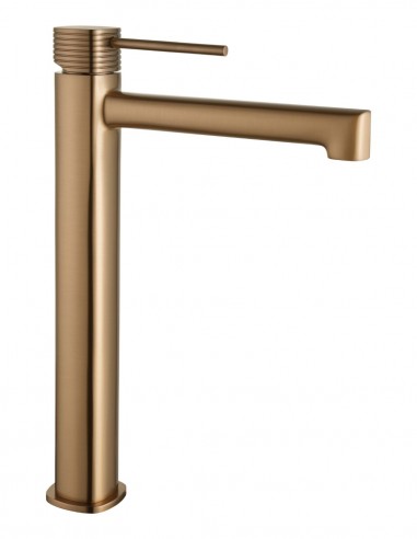 Grifo de lavabo alto monomando - oro rosa cepillado FIRENZE de IMEX