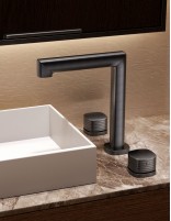 Grifo de lavabo sobre encimera - black gun metal FIRENZE de IMEX